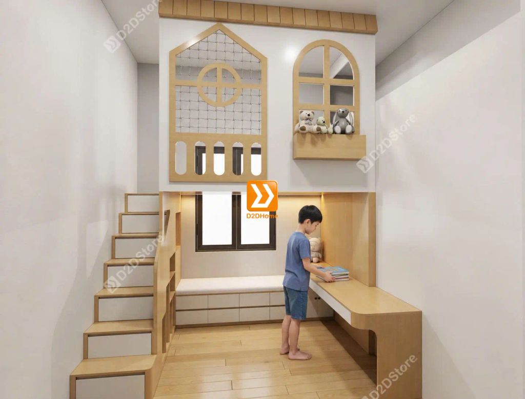 Phòng ngủ giường tầng cho bé gái nhà chị Thanh Diễm - Ảnh 15