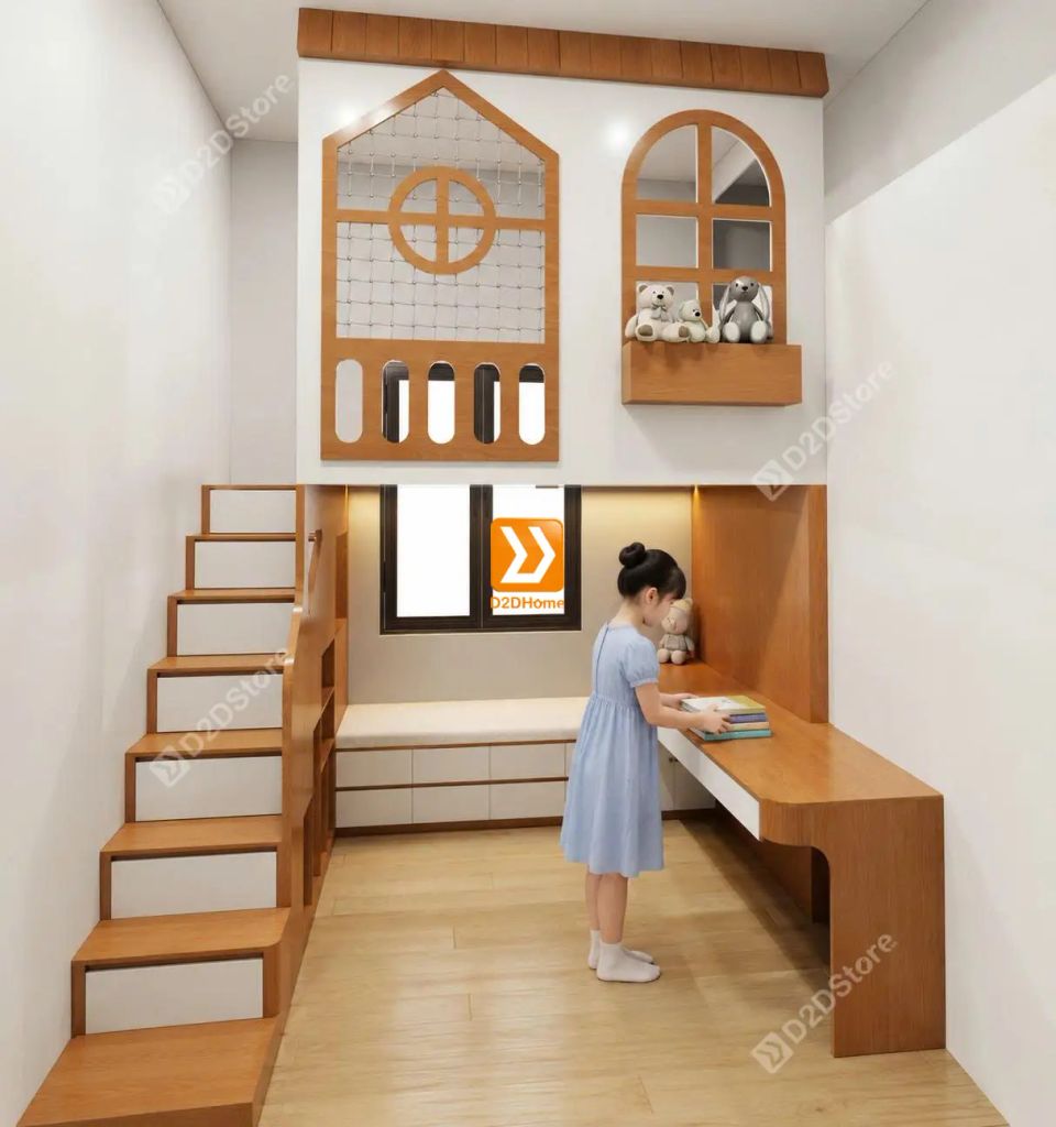 Phòng ngủ giường tầng cho bé gái nhà chị Thanh Diễm - Ảnh 19