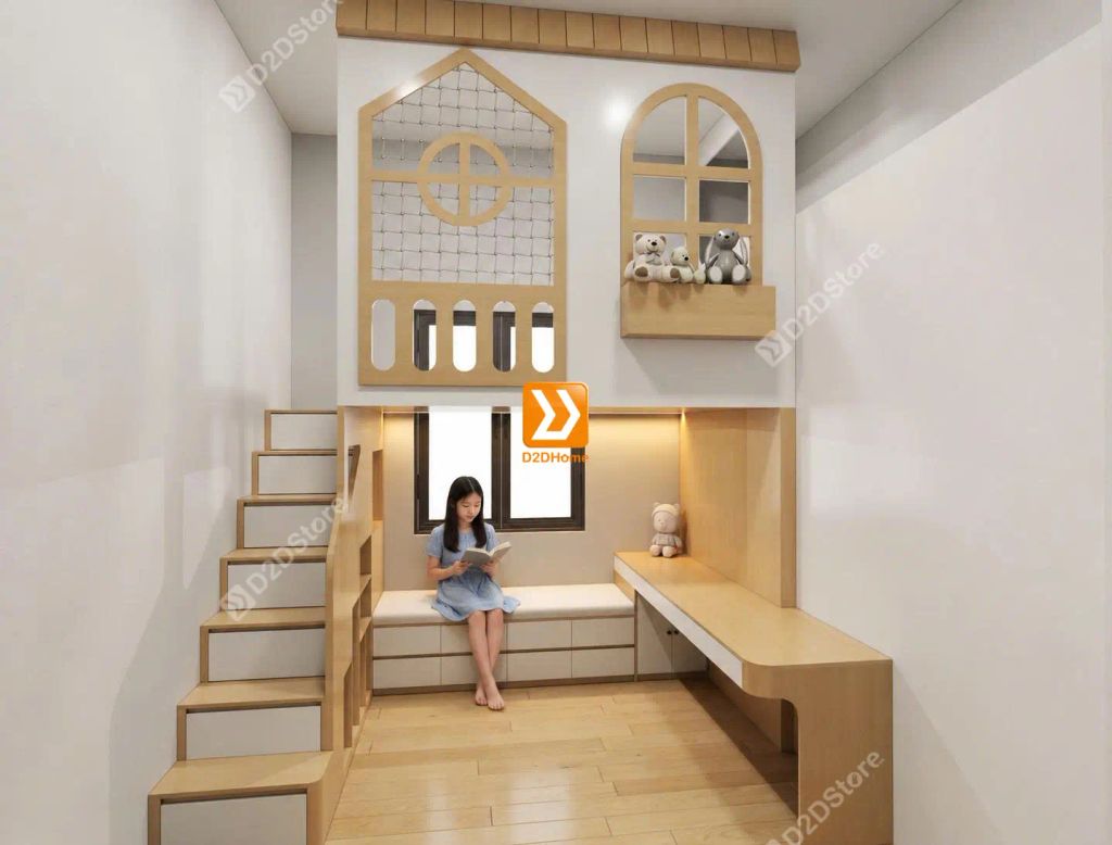 Phòng ngủ giường tầng cho bé gái nhà chị Thanh Diễm - Ảnh 14