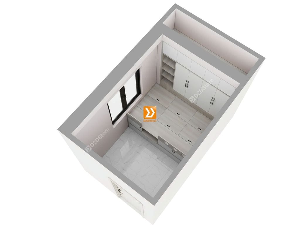Tủ giường đa năng lưu trữ thông minh cho 2 bé gái nhà chị Jia Phong