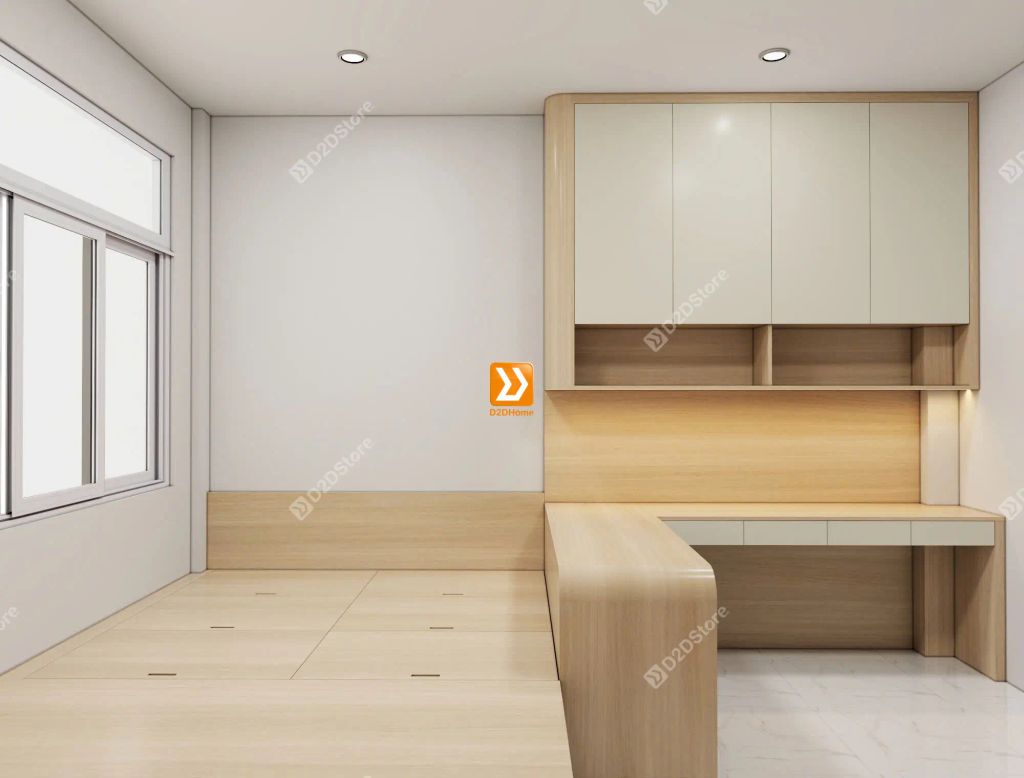 Hệ giường tủ bàn kết hợp bố trí tiết kiệm diện tích tối ưu công năng nhà anh Hữu Vĩnh - Ảnh 13