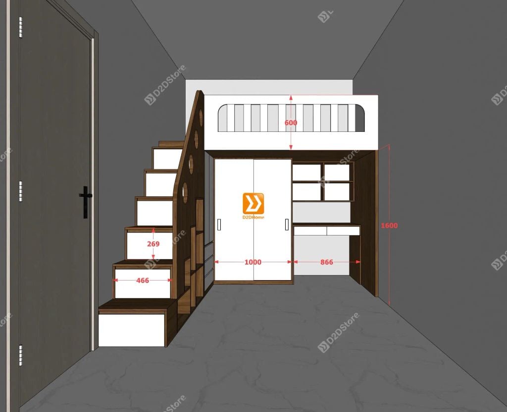 Phòng ngủ giường tầng cho bé trai nhà chị Phan Thảo - Ảnh 2