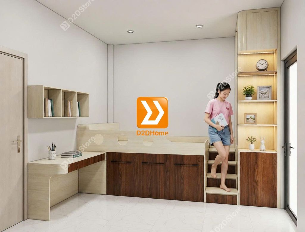Tủ giường đa năng lưu trữ thông minh nhà anh Phương Trần
