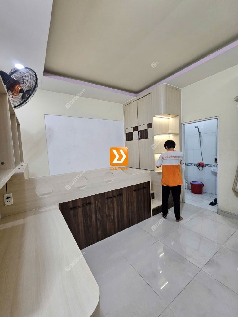 Tủ giường đa năng lưu trữ thông minh nhà anh Phương Trần