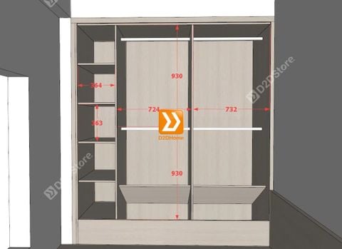 Tủ giường đa năng lưu trữ thông minh cho 2 bé gái nhà chị Jia Phong