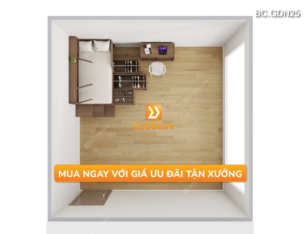 Giường đa năng nhiều tủ lưu trữ BC.GDN25 - Ảnh 13