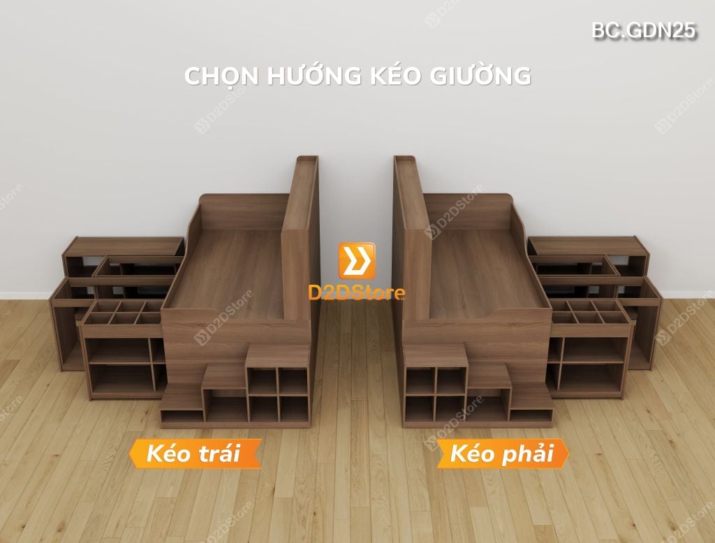 Giường đa năng nhiều tủ lưu trữ BC.GDN25 - Ảnh 7