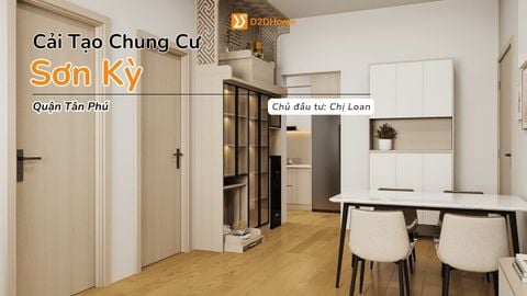 Sơn kỳ phường Tân Phú căn hộ 2 phòng ngủ nhà chị Loan