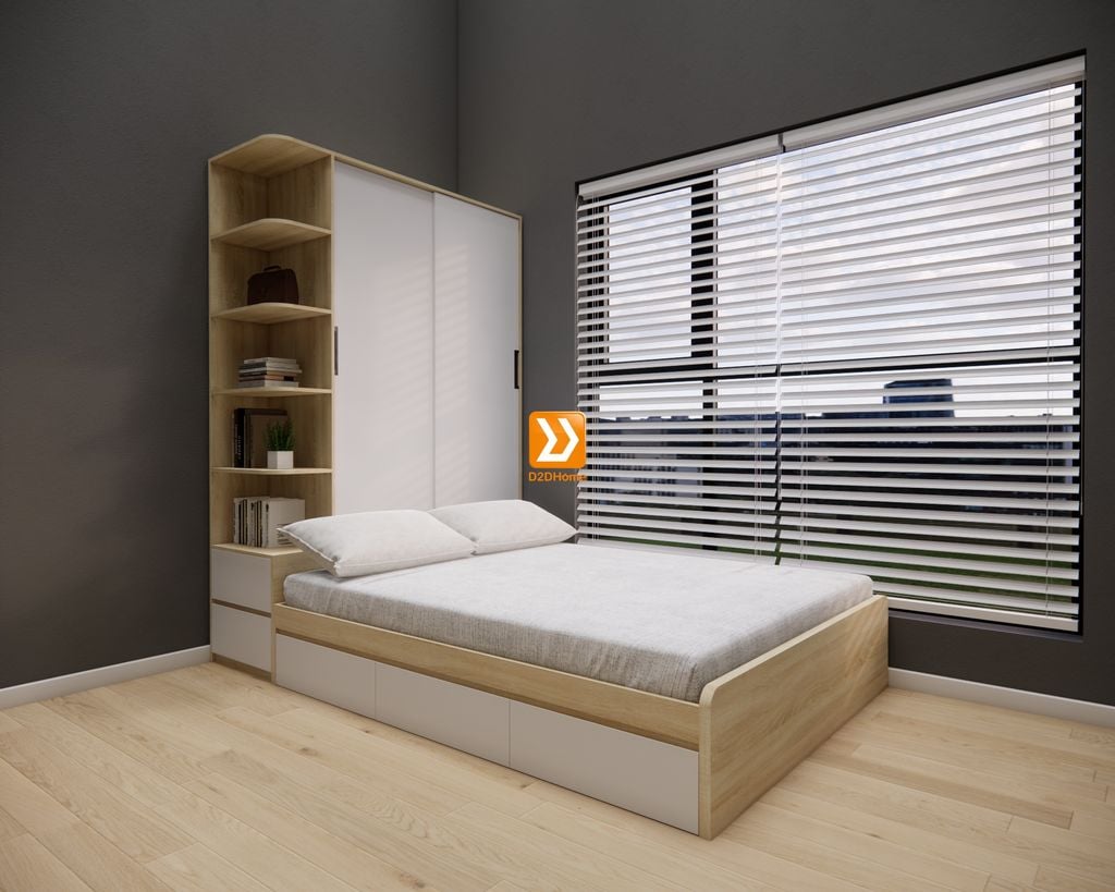 Hệ tủ liền giường TLG.08