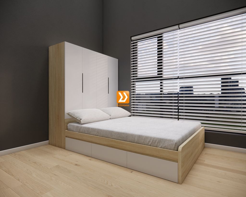 Hệ tủ liền giường TLG.06