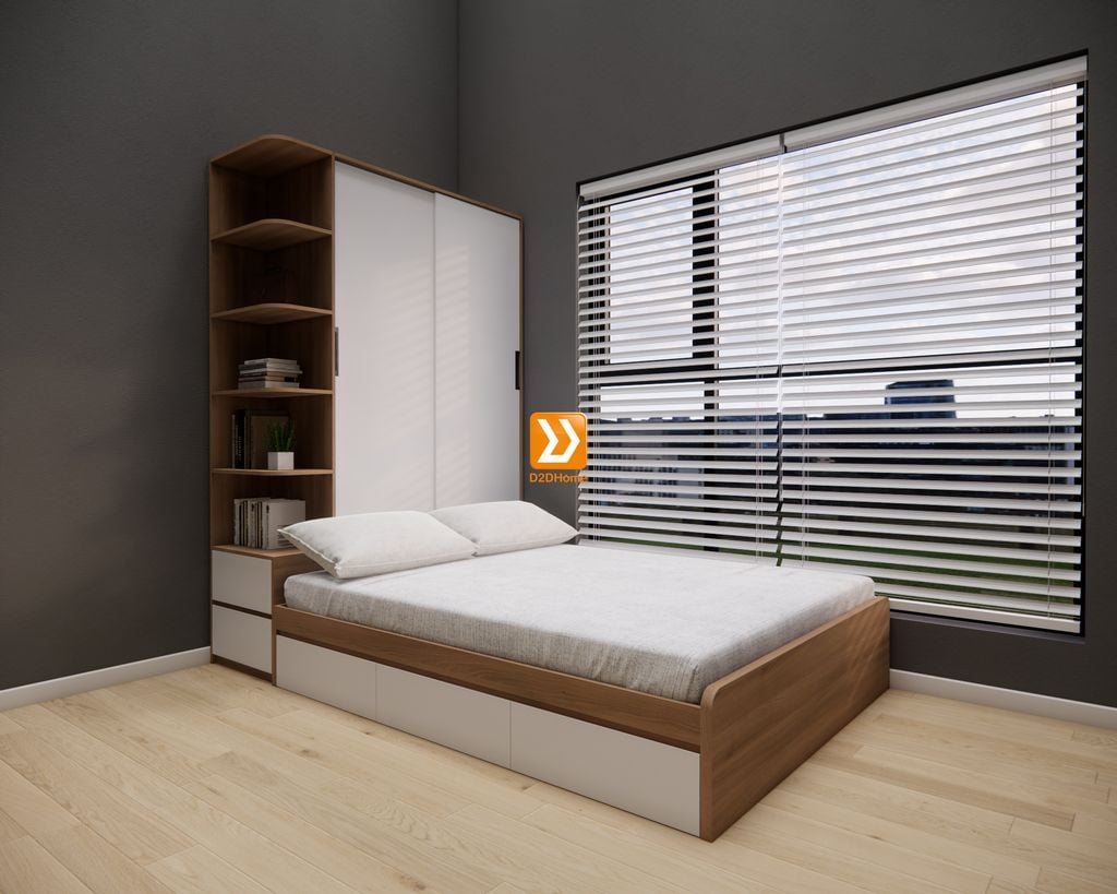 Hệ tủ liền giường TLG.08