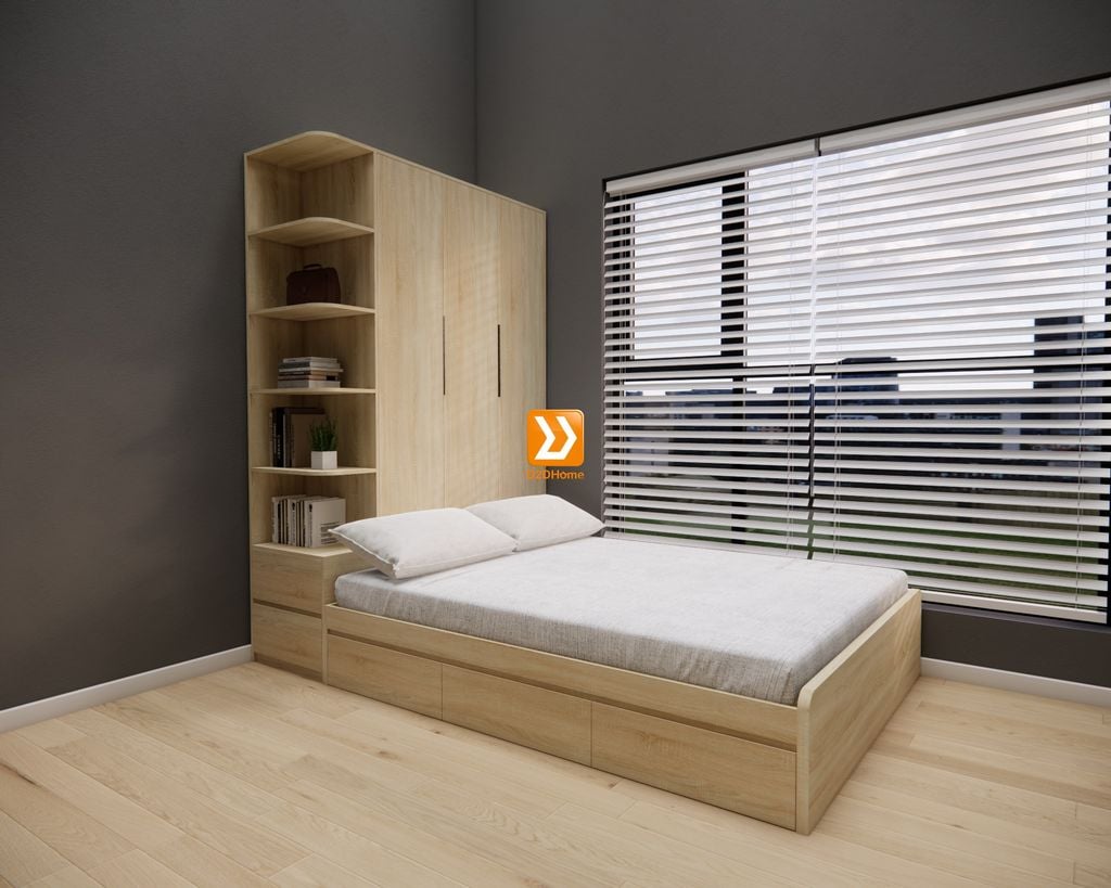 Hệ tủ liền giường TLG.09