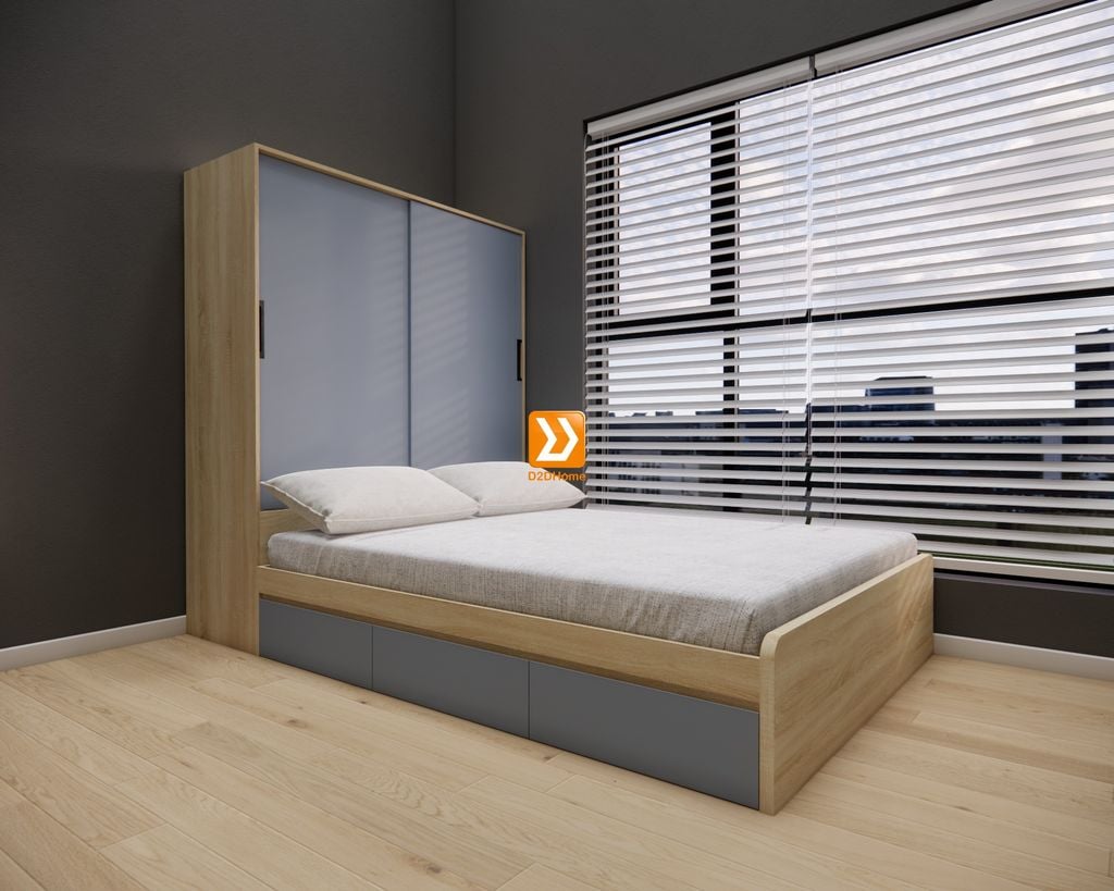 Hệ tủ liền giường TLG.07