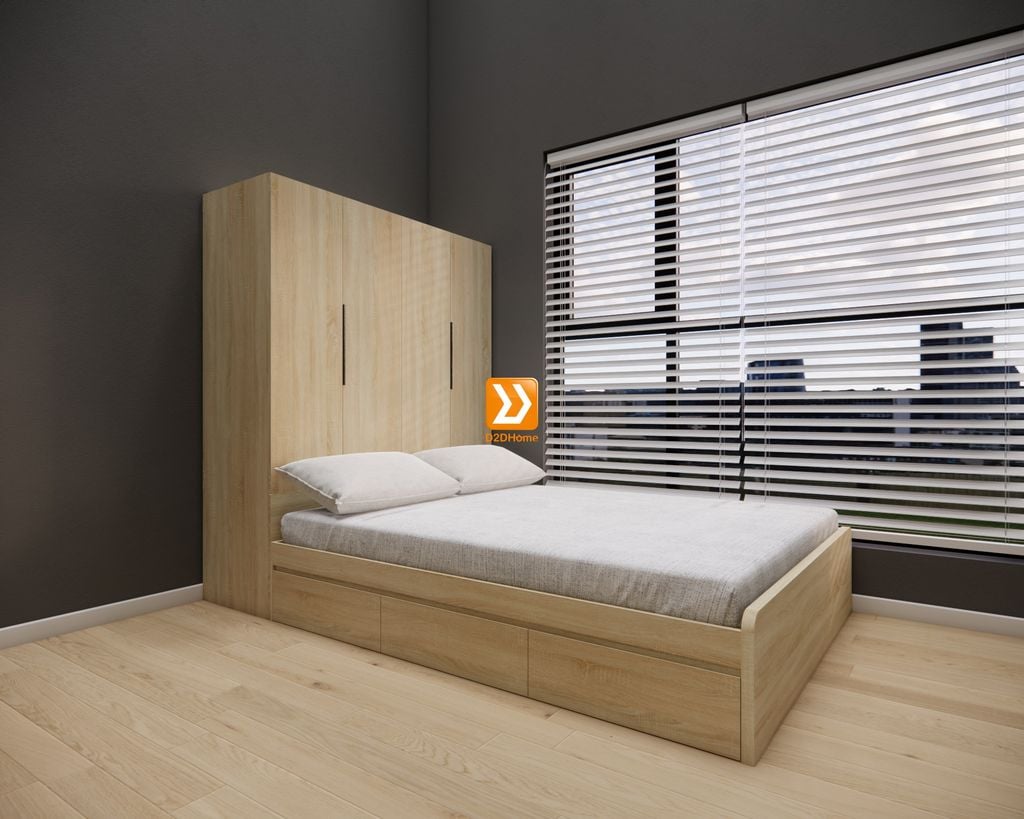 Hệ tủ liền giường TLG.06