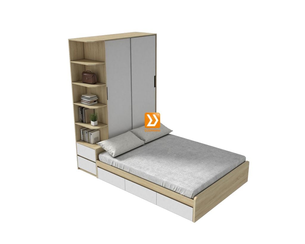 Hệ tủ liền giường TLG.08