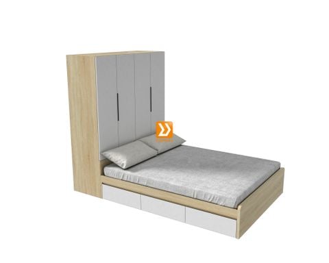 Hệ tủ liền giường TLG.06