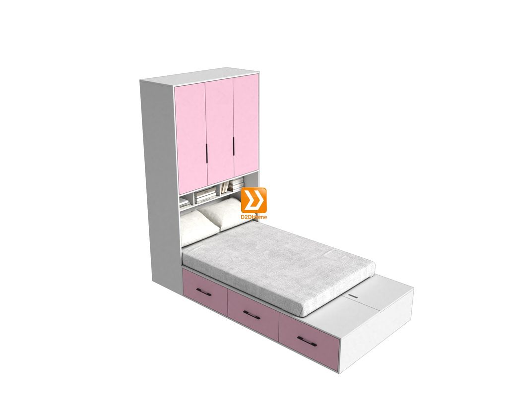 Hệ tủ liền giường TLG.02