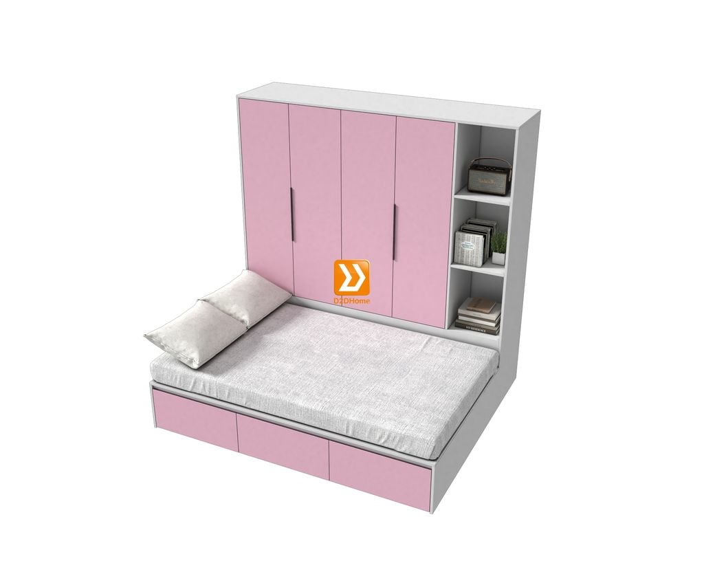 Hệ tủ liền giường TLG.05