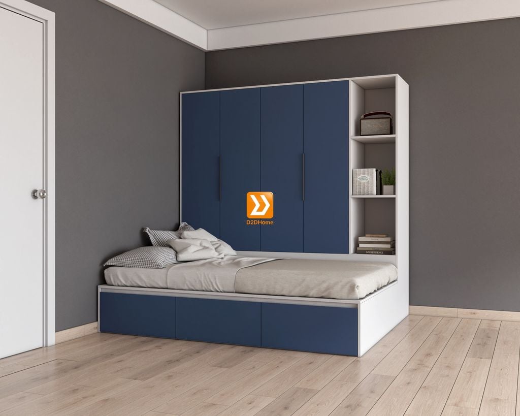 Hệ tủ liền giường TLG.05