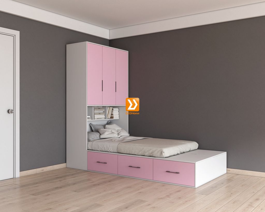 Hệ tủ liền giường TLG.02