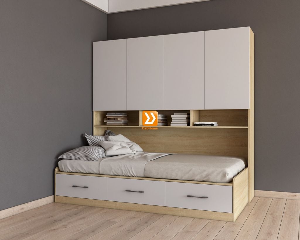 Hệ tủ liền giường TLG.04