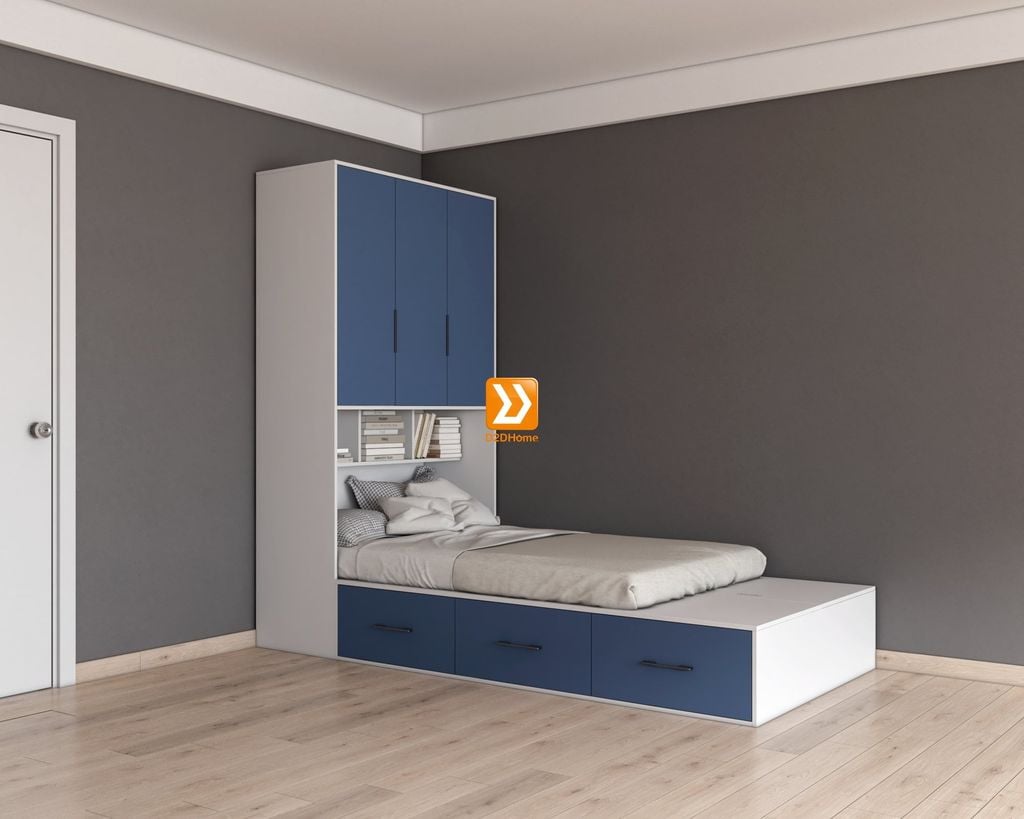 Hệ tủ liền giường TLG.02