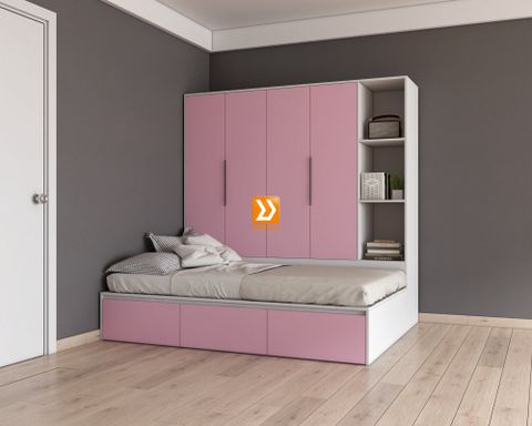 Hệ tủ liền giường TLG.05