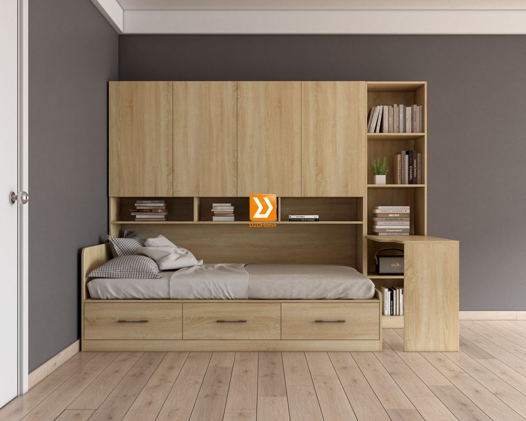 Hệ tủ liền giường TLG.03