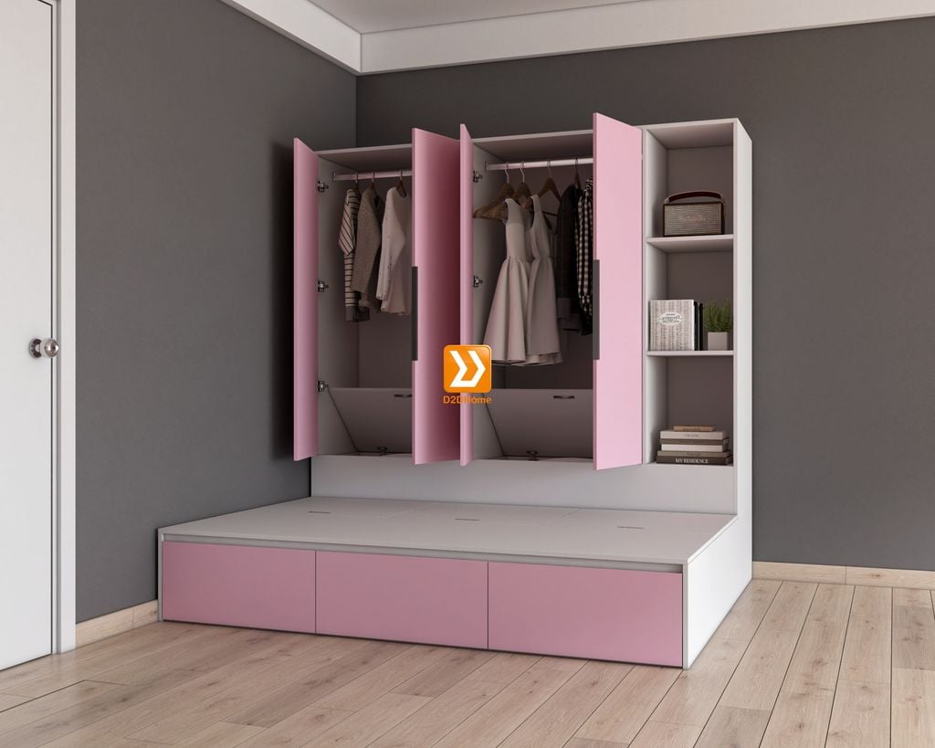 Hệ tủ liền giường TLG.05