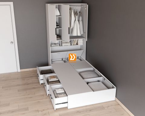Hệ tủ liền giường TLG.02