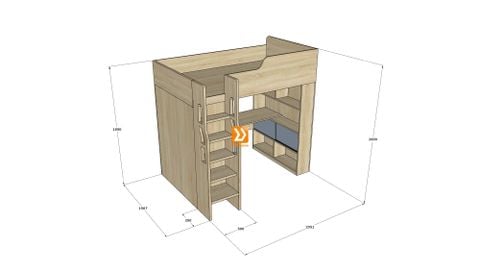 Hệ giường tầng tiêu chuẩn HGT.TC14