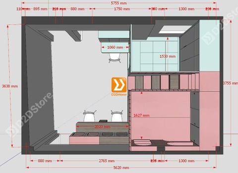 Phòng ngủ giường tầng cho 3 bé gái nhà chị Bi Nguyễn