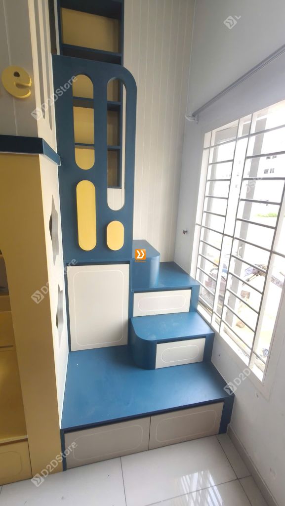 Phòng ngủ giường tầng 2 bé trai nhà chị Khanh Trần