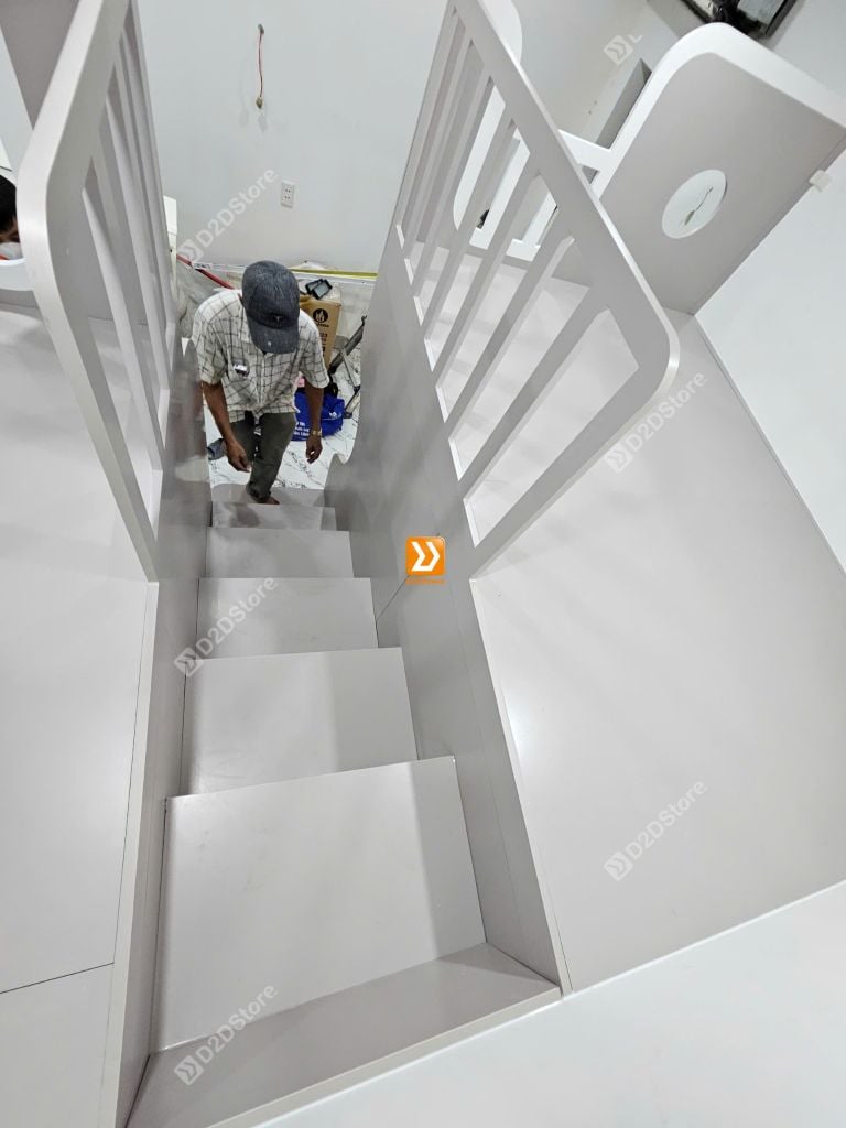 Phòng ngủ giường tầng cho 2 bé gái nhà chị Lệ Trang