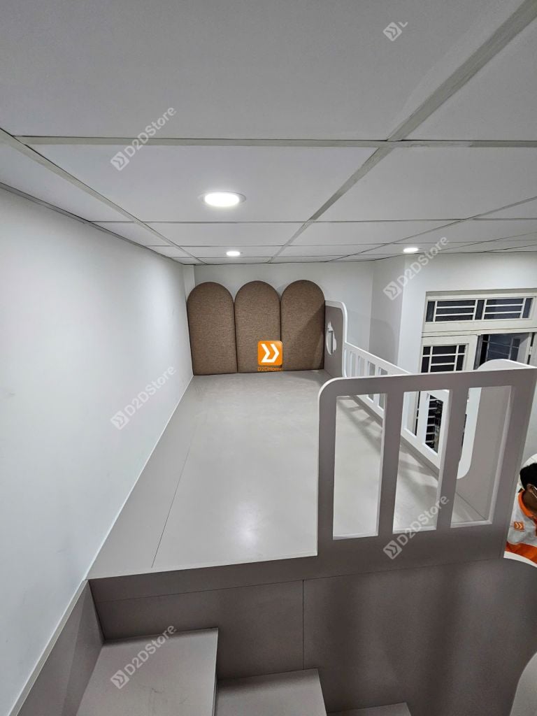 Phòng ngủ giường tầng cho 2 bé gái nhà chị Lệ Trang