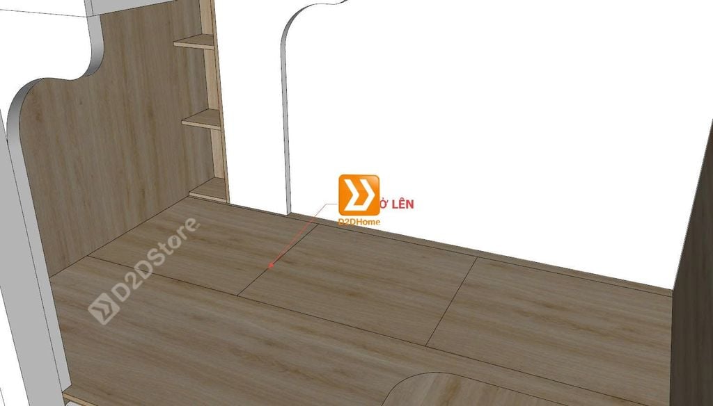 Phòng ngủ giường tầng cho 1 bé trai và 1 bé gái nhà anh Tuấn Anh