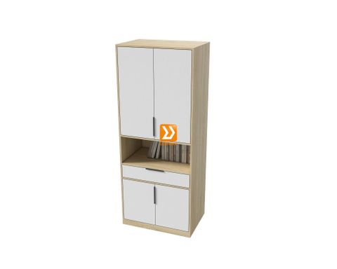 Hệ giường tủ bàn kết hợp cho phòng nhỏ 8m2 nhà chị Hồng Mơ