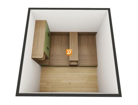 Hệ giường tủ đối xứng cho 2 bé trai nhà chị Tâm Tâm