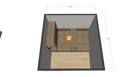 Hệ giường tủ đối xứng cho 2 bé trai nhà chị Tâm Tâm