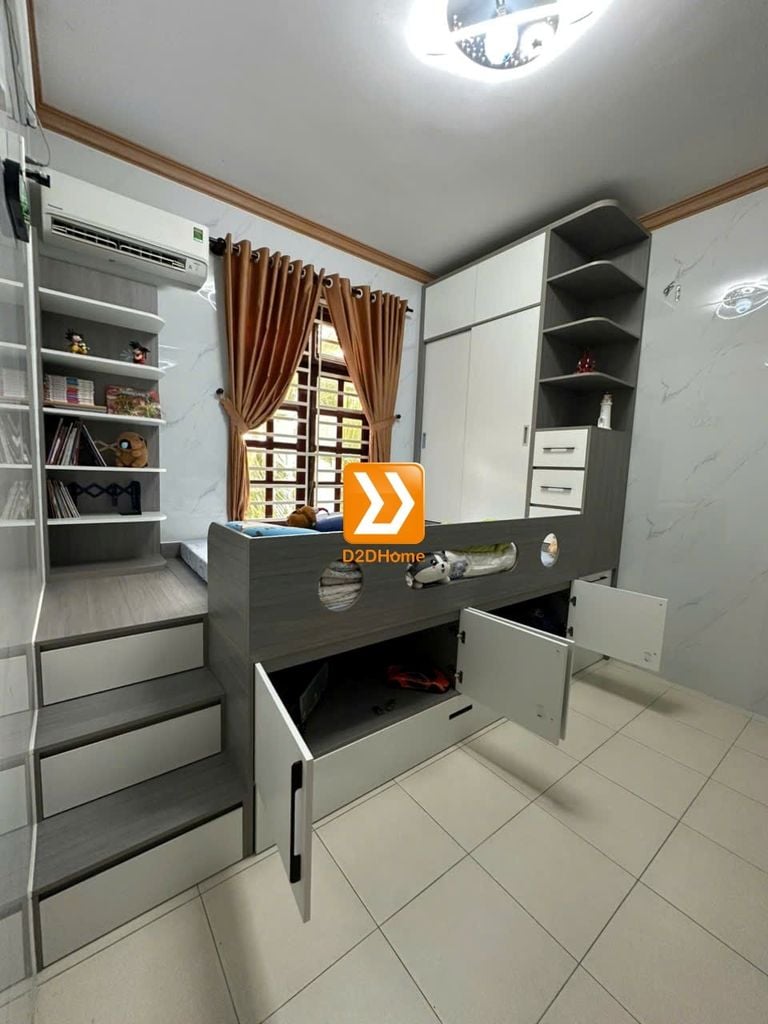 Phòng ngủ cho bé với hệ giường tủ bàn kết hợp nhà chị Phượng - Ảnh 11