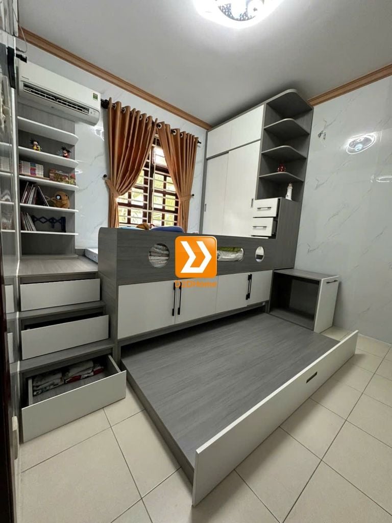 Phòng ngủ cho bé với hệ giường tủ bàn kết hợp nhà chị Phượng - Ảnh 12
