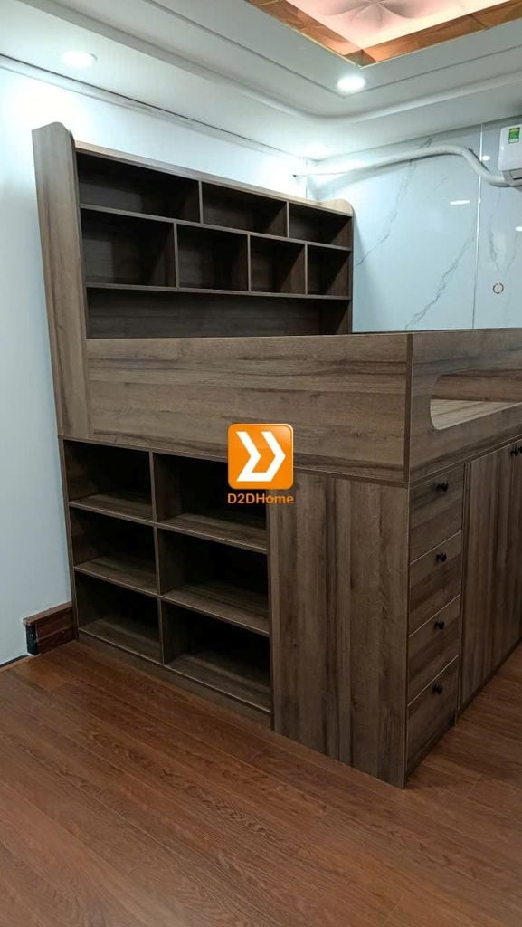 Giường thông minh tích hợp nhiều công năng tủ áo ngăn kéo kệ sách mã GTM.DN01 - Ảnh 16