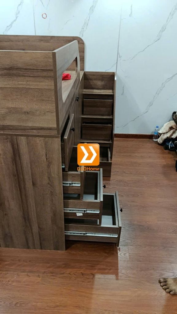 Giường thông minh tích hợp nhiều công năng tủ áo ngăn kéo kệ sách mã GTM.DN01 - Ảnh 17