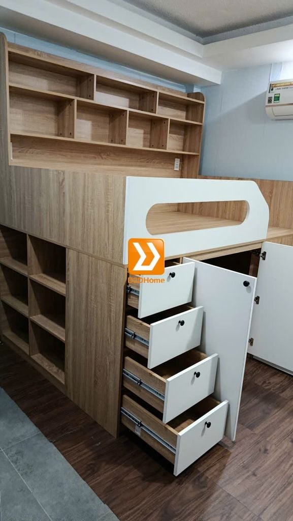 Giường thông minh tích hợp nhiều công năng tủ áo ngăn kéo kệ sách mã GTM.DN01 - Ảnh 14