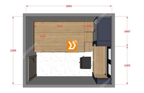 Phòng ngủ với hệ giường tủ bàn kết hợp nhà chị Hà