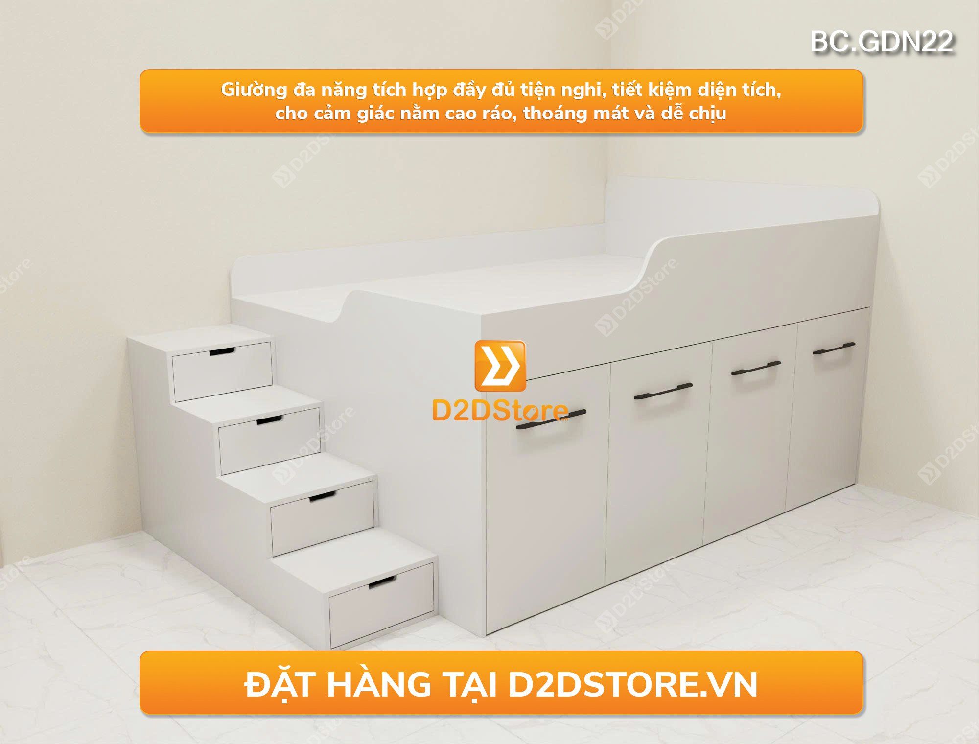  Giường ngủ thông minh đa năng nhiều kích thước mã BC.GDN22 