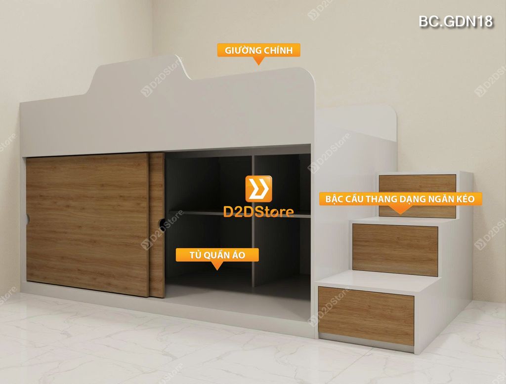 Giường đa năng nhiều kích thước mã BC.GDN18