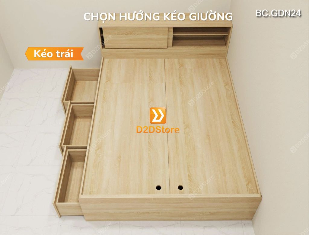 Giường thông minh nhiều ngăn lưu trữ nhiều kích thước mã BC.GDN24