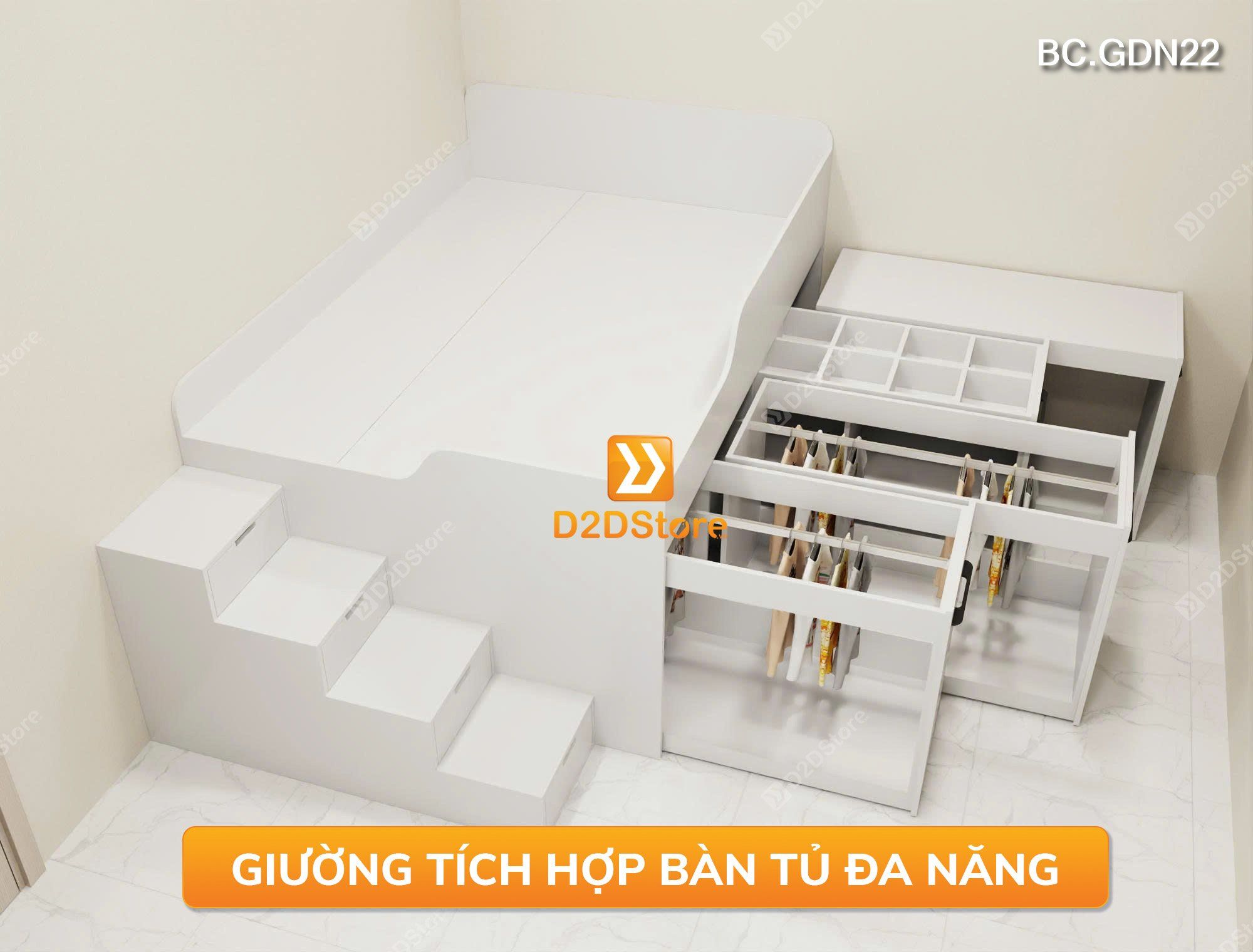  Giường ngủ thông minh đa năng nhiều kích thước mã BC.GDN22 