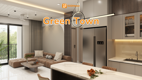 Green Town Bình Tân căn hộ 2 phòng ngủ nhà chị Uyên